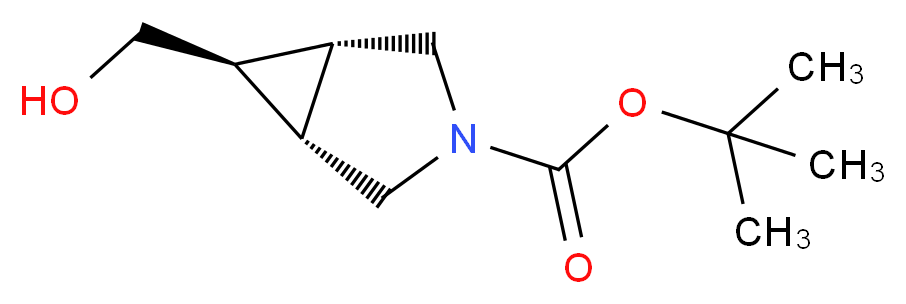 tert-butyl (1R,5S,6R)-6-(hydroxymethyl)-3-azabicyclo[3.1.0]hexane-3-carboxylate_分子结构_CAS_419572-18-2