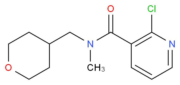 2-Chloro-N-methyl-N-(tetrahydro-2H-pyran-4-ylmethyl)nicotinamide_分子结构_CAS_)