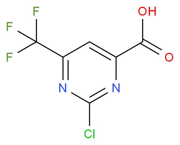 2-chloro-6-(trifluoromethyl)pyrimidine-4-carboxylic acid_分子结构_CAS_306960-80-5