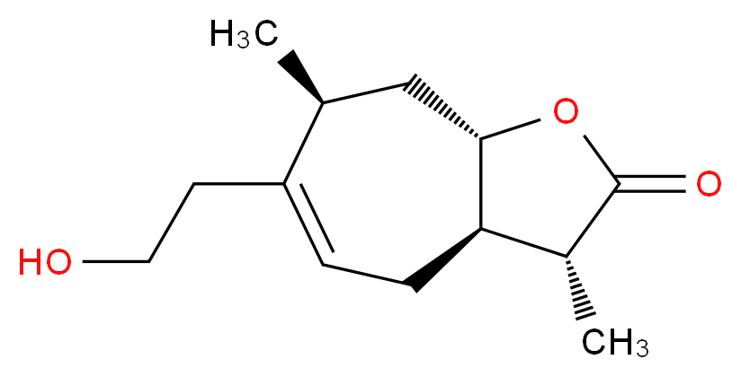 (3R,3aR,7S,8aS)-6-(2-hydroxyethyl)-3,7-dimethyl-2H,3H,3aH,4H,7H,8H,8aH-cyclohepta[b]furan-2-one_分子结构_CAS_1093207-99-8