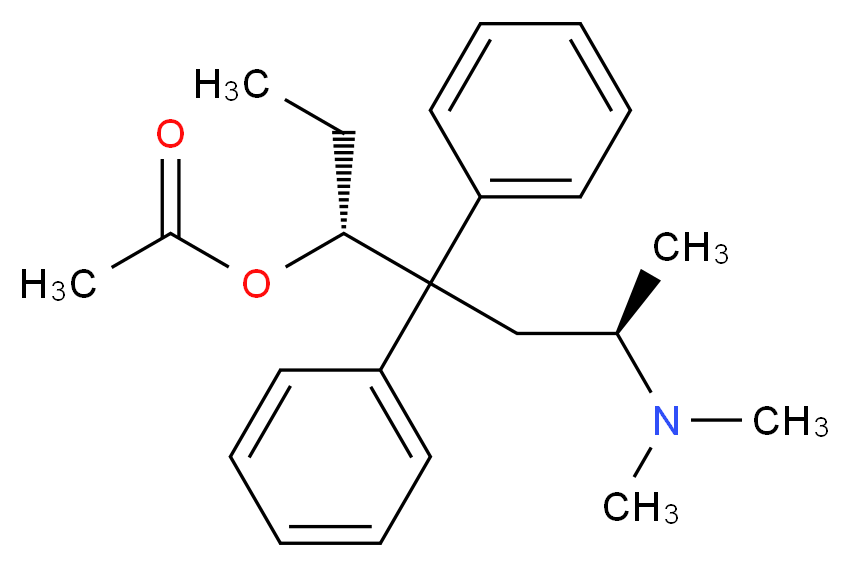 (3R,6R)-6-(dimethylamino)-4,4-diphenylheptan-3-yl acetate_分子结构_CAS_17199-58-5