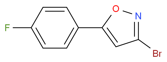 3-bromo-5-(4-fluorophenyl)-1,2-oxazole_分子结构_CAS_903130-97-2