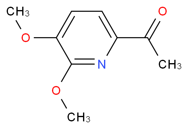 1-(5,6-Dimethoxypyridin-2-yl)ethanone_分子结构_CAS_)