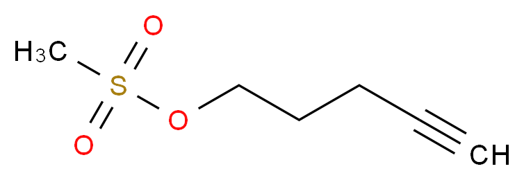 4-Pentynyl methanesulfonate_分子结构_CAS_68275-03-6)