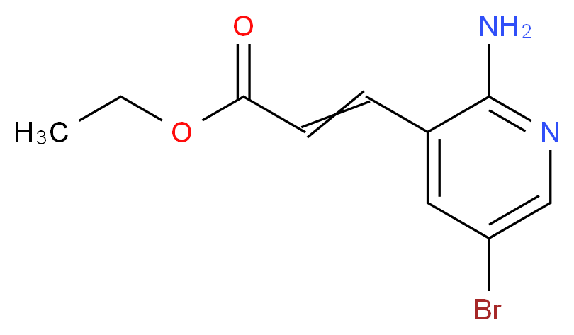 ethyl 3-(2-amino-5-bromopyridin-3-yl)prop-2-enoate_分子结构_CAS_943419-35-0