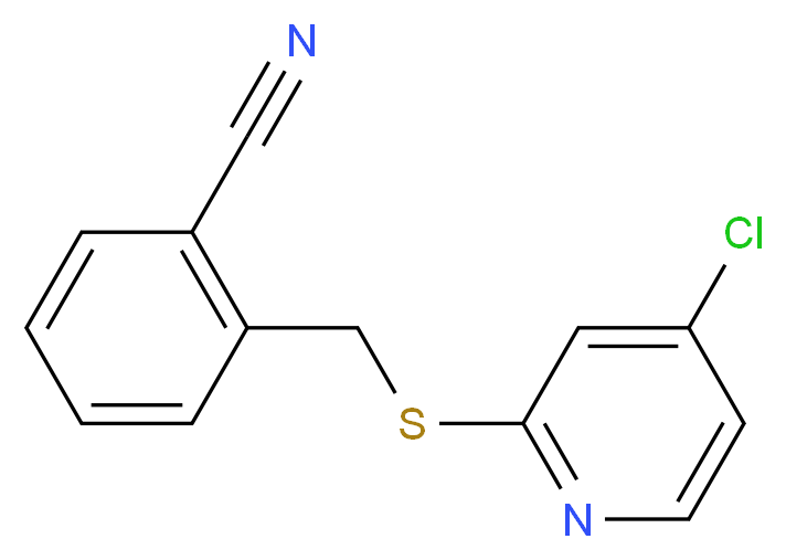 2-(((4-Chloropyridin-2-yl)thio)Methyl)benzonitrile_分子结构_CAS_1346707-53-6)