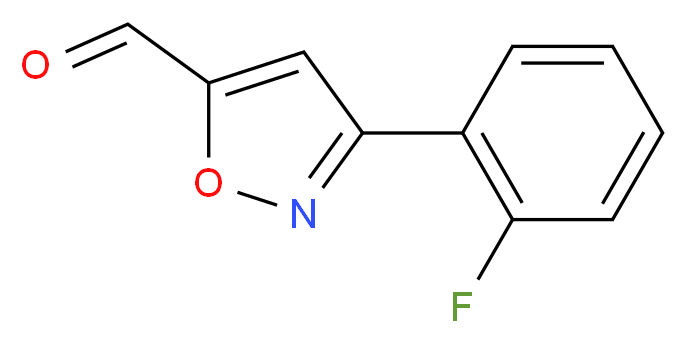 3-(2-Fluoro-phenyl)-isoxazole-5-carbaldehyde_分子结构_CAS_808740-52-5)