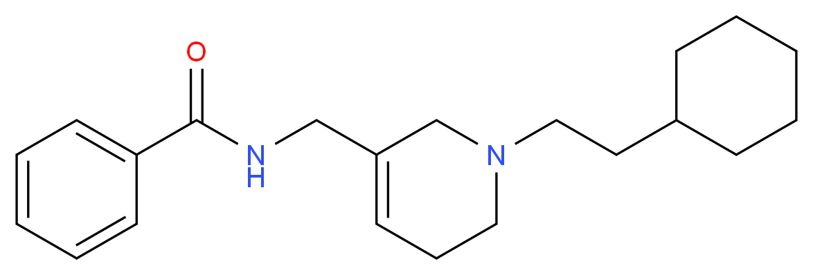 N-{[1-(2-cyclohexylethyl)-1,2,5,6-tetrahydropyridin-3-yl]methyl}benzamide_分子结构_CAS_)