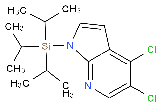 4,5-Dichloro-1-(triisopropylsilyl)-1H-pyrrolo[2,3-b]pyridine_分子结构_CAS_)