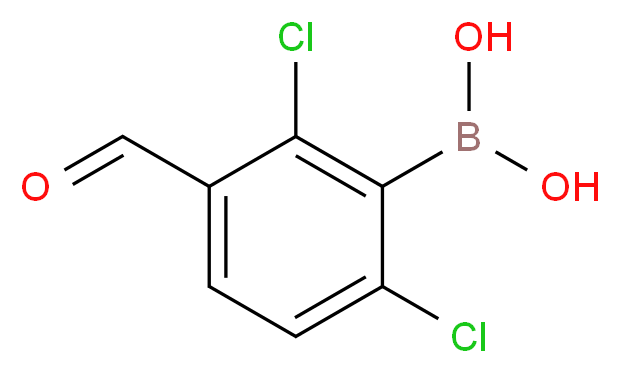 2,6-DICHLORO-3-FORMYLPHENYLBORONIC ACID_分子结构_CAS_1218790-87-4)