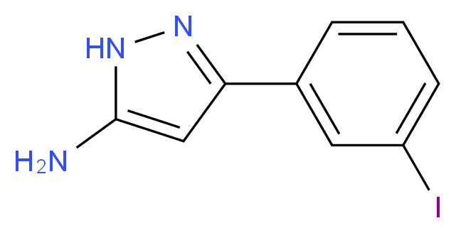 3-(3-iodophenyl)-1H-pyrazol-5-amine_分子结构_CAS_502132-87-8