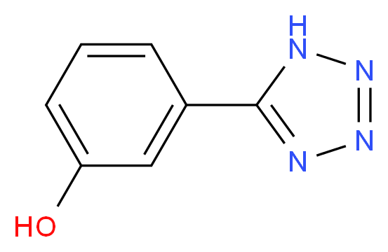 3-(1H-1,2,3,4-tetrazol-5-yl)phenol_分子结构_CAS_96859-34-6