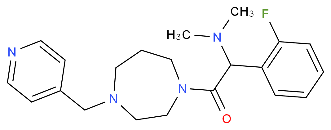 1-(2-fluorophenyl)-N,N-dimethyl-2-oxo-2-[4-(4-pyridinylmethyl)-1,4-diazepan-1-yl]ethanamine_分子结构_CAS_)