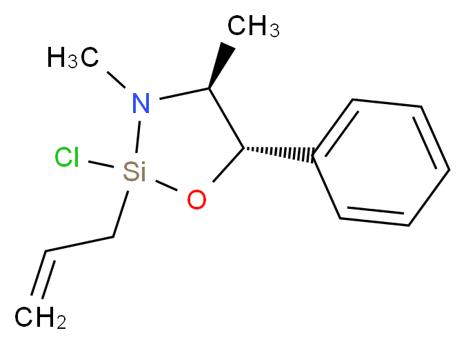 (4S,5S)-2-chloro-3,4-dimethyl-5-phenyl-2-(prop-2-en-1-yl)-1,3,2-oxazasilolidine_分子结构_CAS_447440-43-9