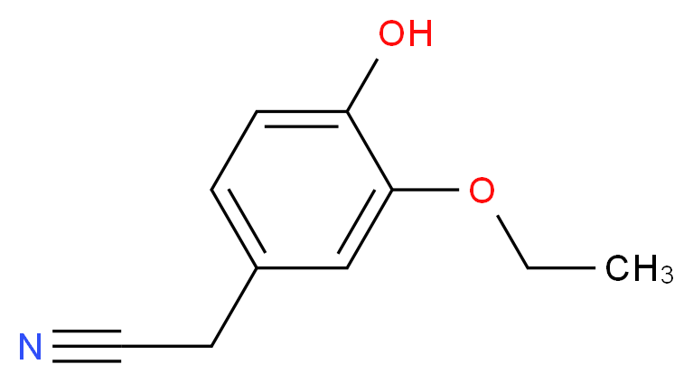 3-Ethoxy-4-hydroxyphenylacetonitrile_分子结构_CAS_205748-01-2)