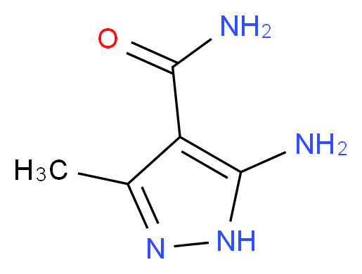 5-Amino-3-methyl-1H-pyrazole-4-carboxamide_分子结构_CAS_908808-35-5)