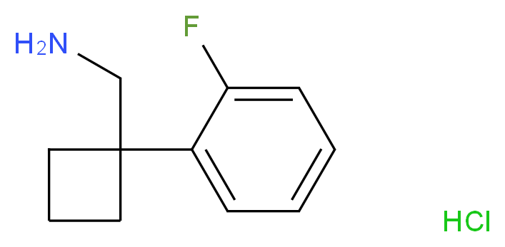 (1-(2-Fluorophenyl)cyclobutyl)methanamine hydrochloride_分子结构_CAS_1228879-43-3)