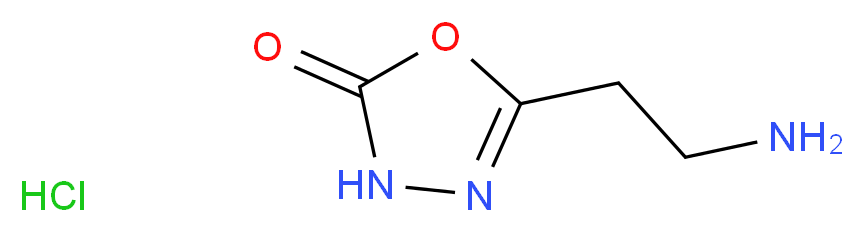 5-(2-aminoethyl)-2,3-dihydro-1,3,4-oxadiazol-2-one hydrochloride_分子结构_CAS_1046079-46-2