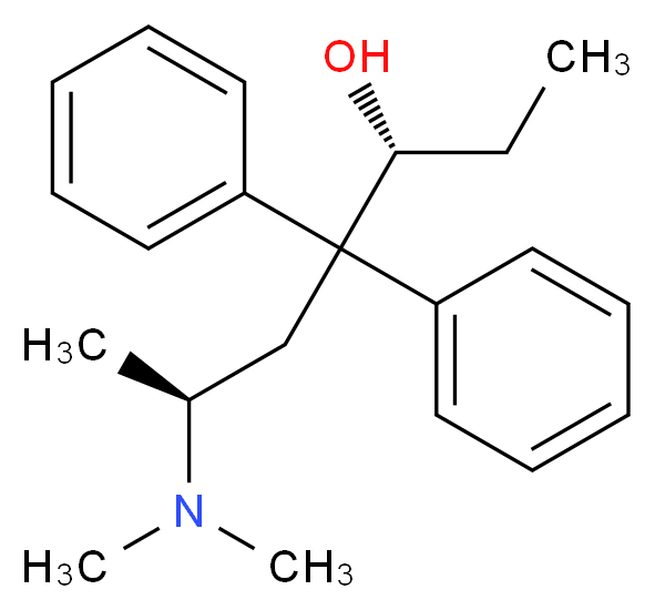 (3R,6S)-6-(dimethylamino)-4,4-diphenylheptan-3-ol_分子结构_CAS_17199-54-1