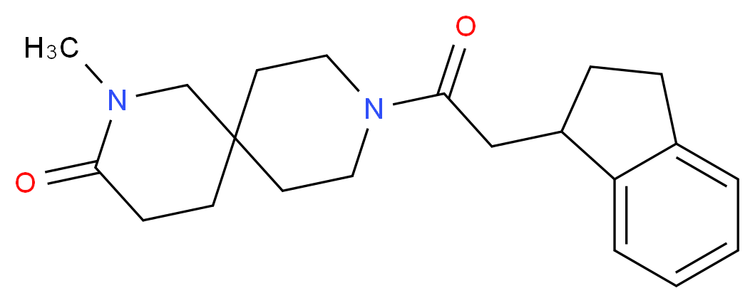 9-(2,3-dihydro-1H-inden-1-ylacetyl)-2-methyl-2,9-diazaspiro[5.5]undecan-3-one_分子结构_CAS_)