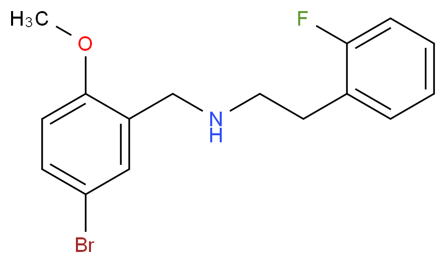 [(5-bromo-2-methoxyphenyl)methyl][2-(2-fluorophenyl)ethyl]amine_分子结构_CAS_353779-39-2