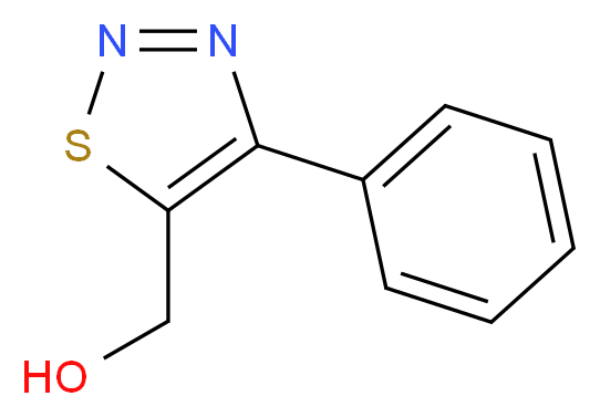 (4-phenyl-1,2,3-thiadiazol-5-yl)methanol_分子结构_CAS_423768-62-1