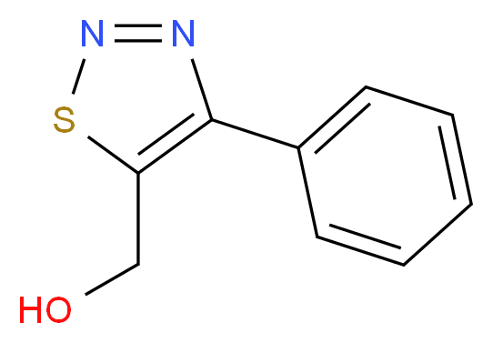 (4-phenyl-1,2,3-thiadiazol-5-yl)methanol_分子结构_CAS_423768-62-1)