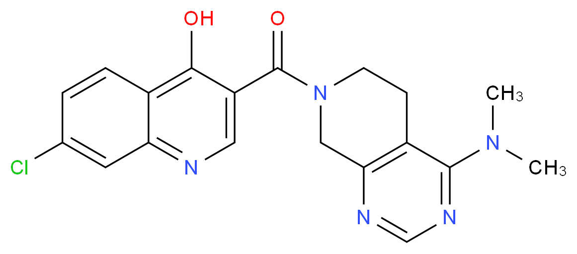 7-chloro-3-{[4-(dimethylamino)-5,8-dihydropyrido[3,4-d]pyrimidin-7(6H)-yl]carbonyl}quinolin-4-ol_分子结构_CAS_)