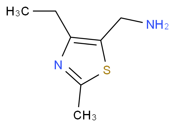 (4-ethyl-2-methyl-1,3-thiazol-5-yl)methanamine_分子结构_CAS_1123169-53-8