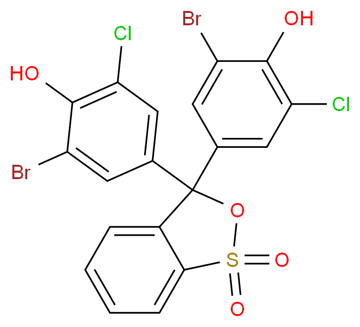 Bromochlorophenol Blue_分子结构_CAS_2553-71-1)