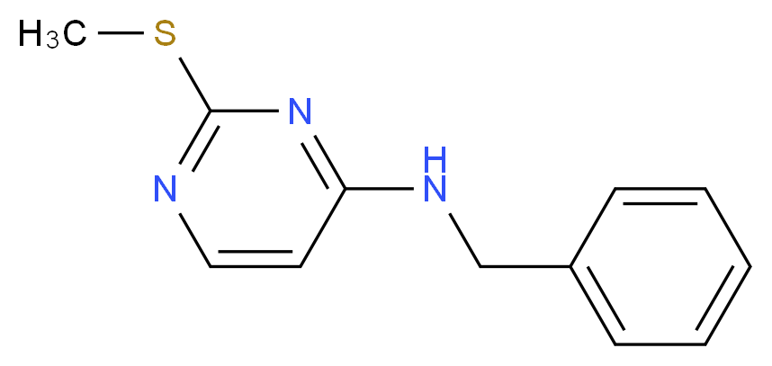 N-benzyl-2-(methylsulfanyl)pyrimidin-4-amine_分子结构_CAS_91719-61-8