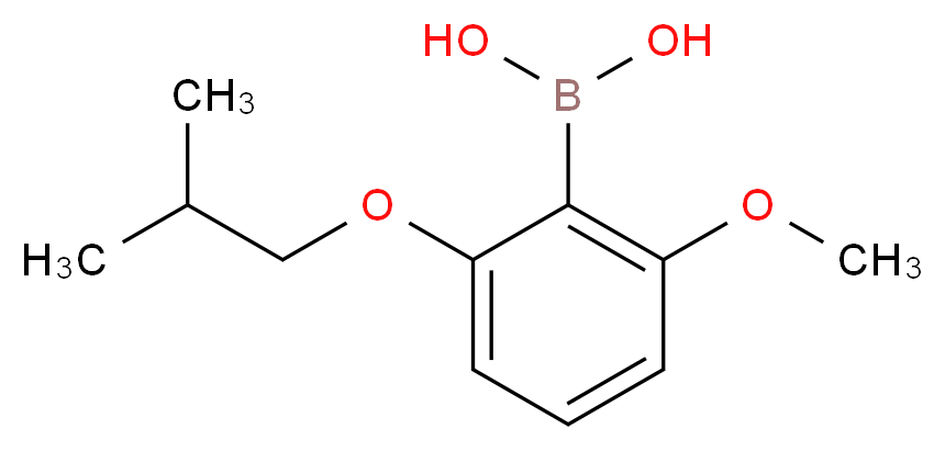 [2-methoxy-6-(2-methylpropoxy)phenyl]boronic acid_分子结构_CAS_1072951-97-3