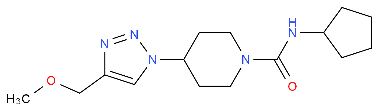 N-cyclopentyl-4-[4-(methoxymethyl)-1H-1,2,3-triazol-1-yl]-1-piperidinecarboxamide_分子结构_CAS_)