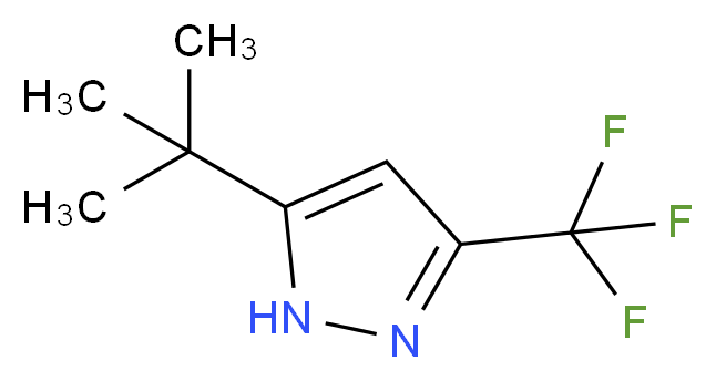 5-tert-Butyl-3-(trifluoromethyl)-1H-pyrazole_分子结构_CAS_150433-22-0)