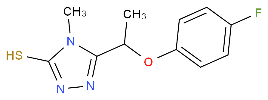 5-[1-(4-Fluorophenoxy)ethyl]-4-methyl-4H-1,2,4-triazole-3-thiol_分子结构_CAS_725217-86-7)