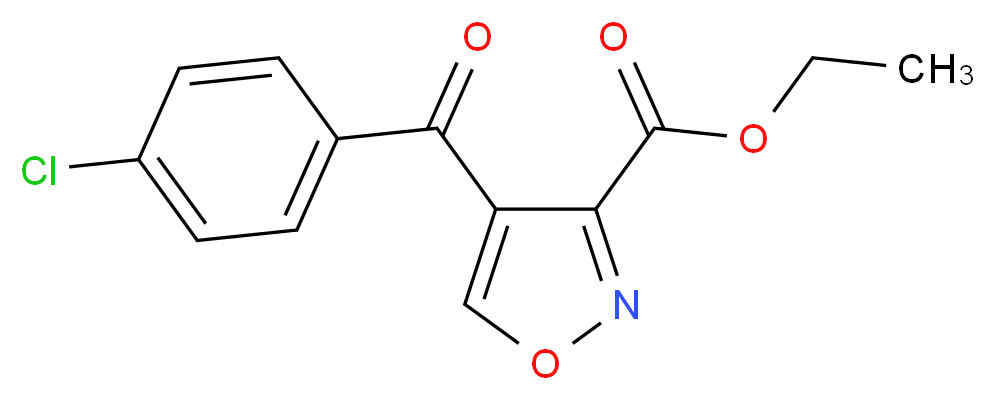 Ethyl 4-(4-chlorobenzoyl)-3-isoxazolecarboxylate_分子结构_CAS_)