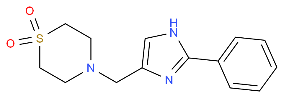 4-[(2-phenyl-1H-imidazol-4-yl)methyl]thiomorpholine 1,1-dioxide_分子结构_CAS_)