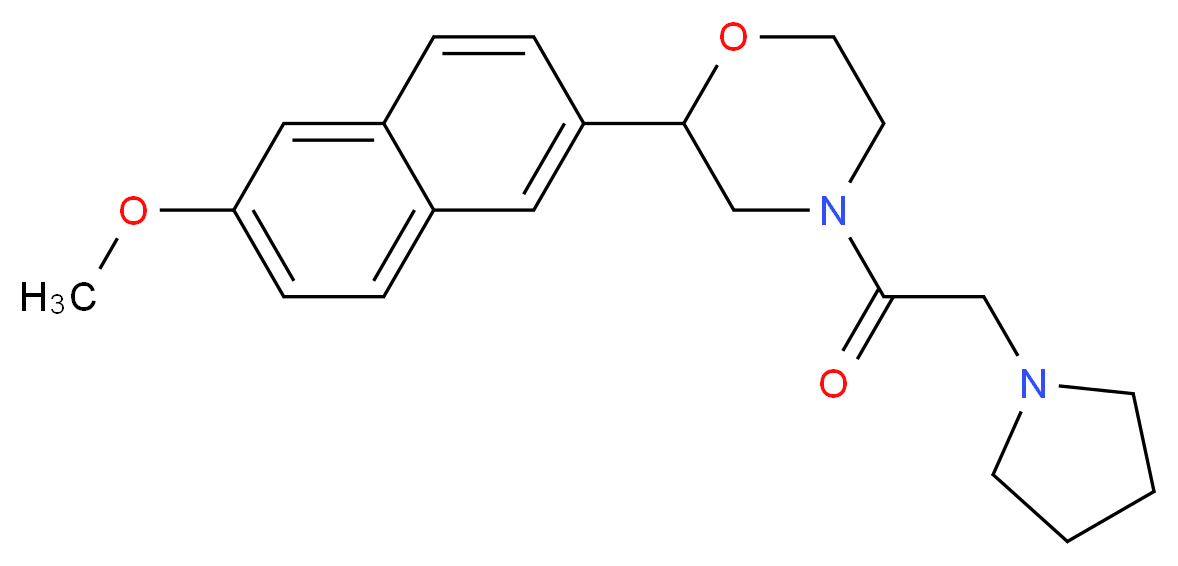 2-(6-methoxy-2-naphthyl)-4-(pyrrolidin-1-ylacetyl)morpholine_分子结构_CAS_)