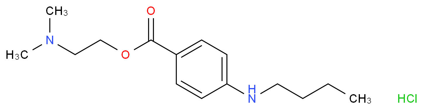 2-(dimethylamino)ethyl 4-(butylamino)benzoate hydrochloride_分子结构_CAS_136-47-0