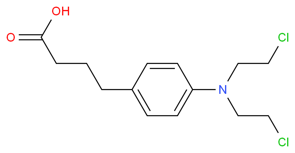 4-{4-[bis(2-chloroethyl)amino]phenyl}butanoic acid_分子结构_CAS_305-03-3