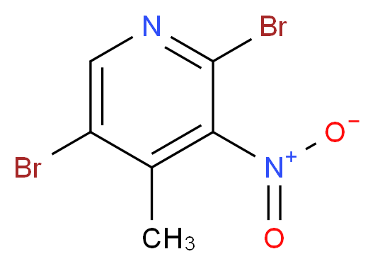 2,5-dibromo-4-methyl-3-nitropyridine_分子结构_CAS_947534-69-2