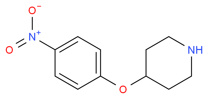 4-(4-nitrophenoxy)piperidine_分子结构_CAS_162402-39-3