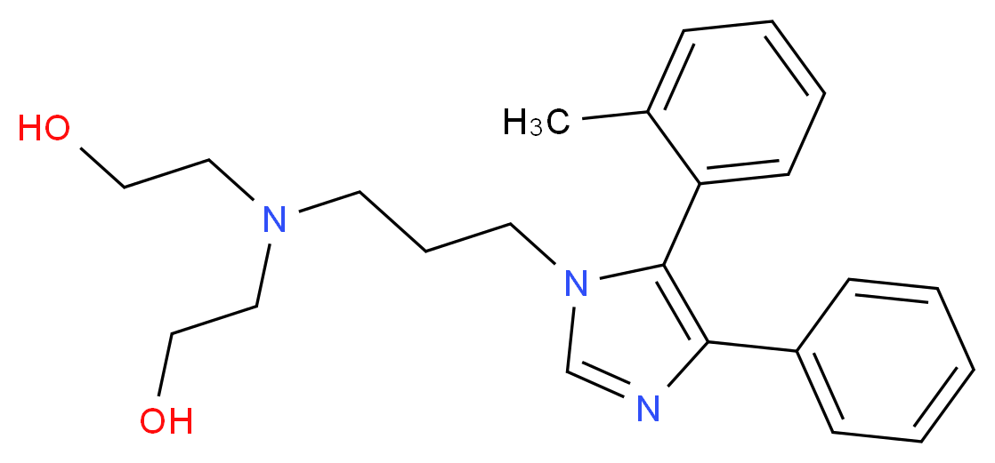 2,2'-({3-[5-(2-methylphenyl)-4-phenyl-1H-imidazol-1-yl]propyl}imino)diethanol_分子结构_CAS_)