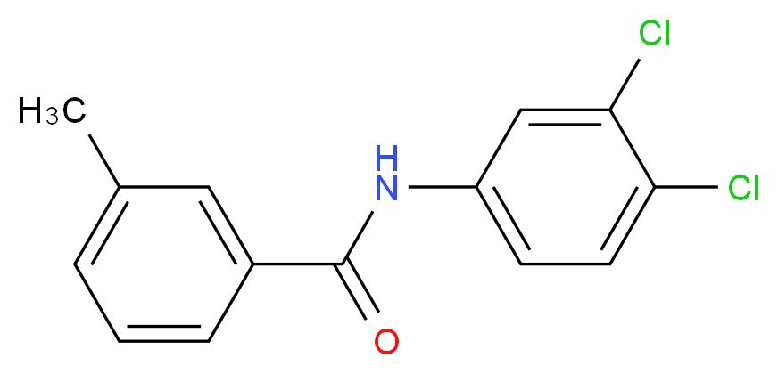 N-(3,4-dichlorophenyl)-3-methylbenzamide_分子结构_CAS_102587-39-3