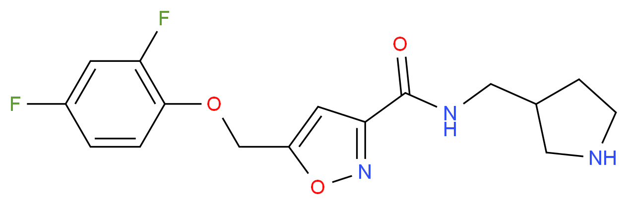 5-[(2,4-difluorophenoxy)methyl]-N-(pyrrolidin-3-ylmethyl)isoxazole-3-carboxamide_分子结构_CAS_)