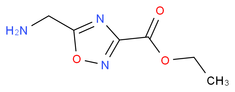 Ethyl 5-(aminomethyl)-1,2,4-oxadiazole-3-carboxylate_分子结构_CAS_736926-14-0)