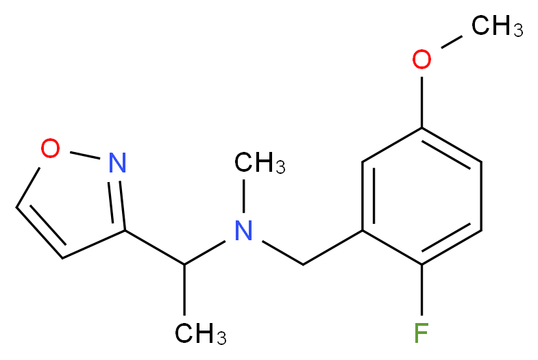 (2-fluoro-5-methoxybenzyl)(1-isoxazol-3-ylethyl)methylamine_分子结构_CAS_)