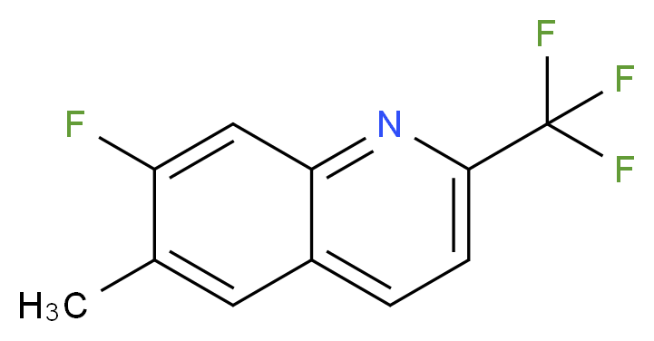 7-Fluoro-6-methyl-2-trifluoromethyl)quinoline 97%_分子结构_CAS_)