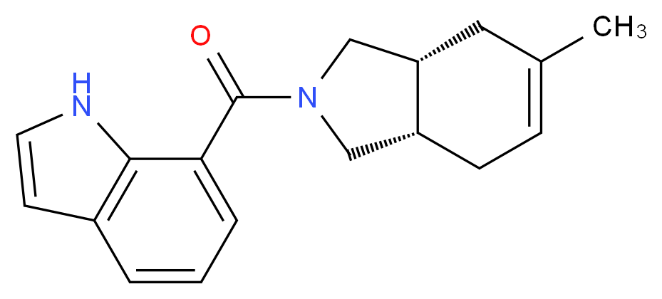 7-{[(3aR*,7aS*)-5-methyl-1,3,3a,4,7,7a-hexahydro-2H-isoindol-2-yl]carbonyl}-1H-indole_分子结构_CAS_)
