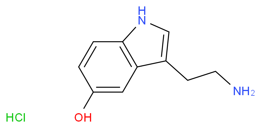 3-(2-aminoethyl)-1H-indol-5-ol hydrochloride_分子结构_CAS_153-98-0